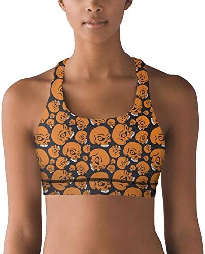 Skull Skeleton Women's Yoga Athletic Vest High Impact Support Ultrasoft