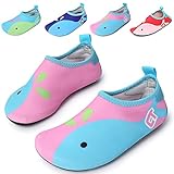 WXDZ Boys Girls Water Shoes Swim Shoes Quick Drying Barefoot Aqua Socks for Kids Beach Pool, Pink, 3-4 M US Toddler