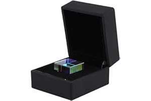 K9 Optical Glass Cube Prism 23mm 6-Sided Light Refraction Crystal for Physics Teaching Photography Effects & Science Decor wi