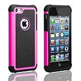 iPhone 5C Case, AUMI Hybrid Dual Layer Shock Absorbin Armor Defender Protective Case Cover (Hard Plastic with Soft Silicon) for Apple iPhone 5C