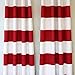 DriftAway Red Striped Room Darkening Curtains Patriotic Horizontal Stripe Classic Grommet Drapes for Bedroom Living Room Thermal Insulated Panels for Holidays July 4th Labor Day Thanksgiving Christmas