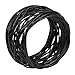 ITOS365 Handmade Round Mesh Black Napkin Rings Holder for Dinning Table Parties Everyday, Set of 6