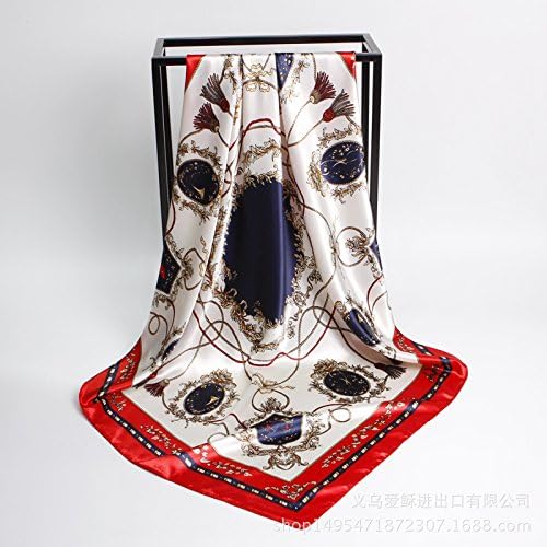 SAFZES Women Scarf Scarves 90cm printed silk satin scarves square Blanket Cape Wrap Shawl Stole,