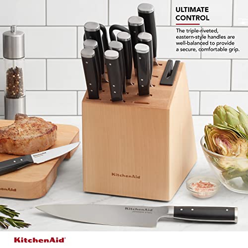 KitchenAid Gourmet 14 Piece Triple Rivet Knife Block Set with