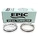 EPIC Stainless Steel Travel Tumbler Cup - Double Wall Vacuum Insulated Thermal Mug with 2 Lids and 2 Stainless Steel Straws with Brush, 20 oz - Silver