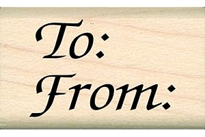 Stamps by Impression to: from: Gift Tag Rubber Stamp ST 3088 .75" x 1.25"