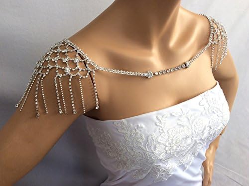 Wedding Shoulder Jewelry, Bridal Shoulder Necklace, Rhinestone Shoulder, Bridal Body Jewelry, Bridal Necklace, Wedding Shoulder Necklace
