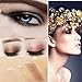 Glitter Eyeshadow Palette,6 Colors Sparkle Eye Shadow Shimmer Ultra Long Lasting Makeup Palette Set Gold-Highly Pigmented (Type-06)
