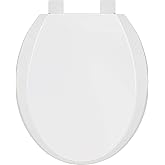 PROFLO PFTSHEC1000 Round Closed-Front Toilet Seat with Quick Release and Lid - White