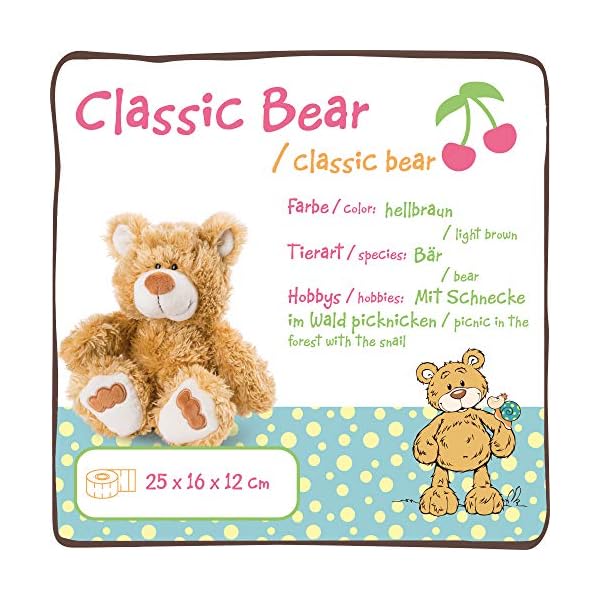 NICI 46506 Bear Tier Kuscheltier Bär 25 cm – Plüschtier für Mädchen, Jungen & Babys – Flauschiges Stofftier zum Spielen, Sammeln & Kuscheln – Gemütliches Schmusetier, Goldbraun – Bild 4