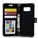 Galaxy S8 Case, Wallet Case [Folio Style][Stand Feature] Card Case Premium Protective PU Leather Flip Cover 3D Handmade Bling Diamonds Embossed Floral Butterflies Hand Strap by Mavis's Diary (Black)