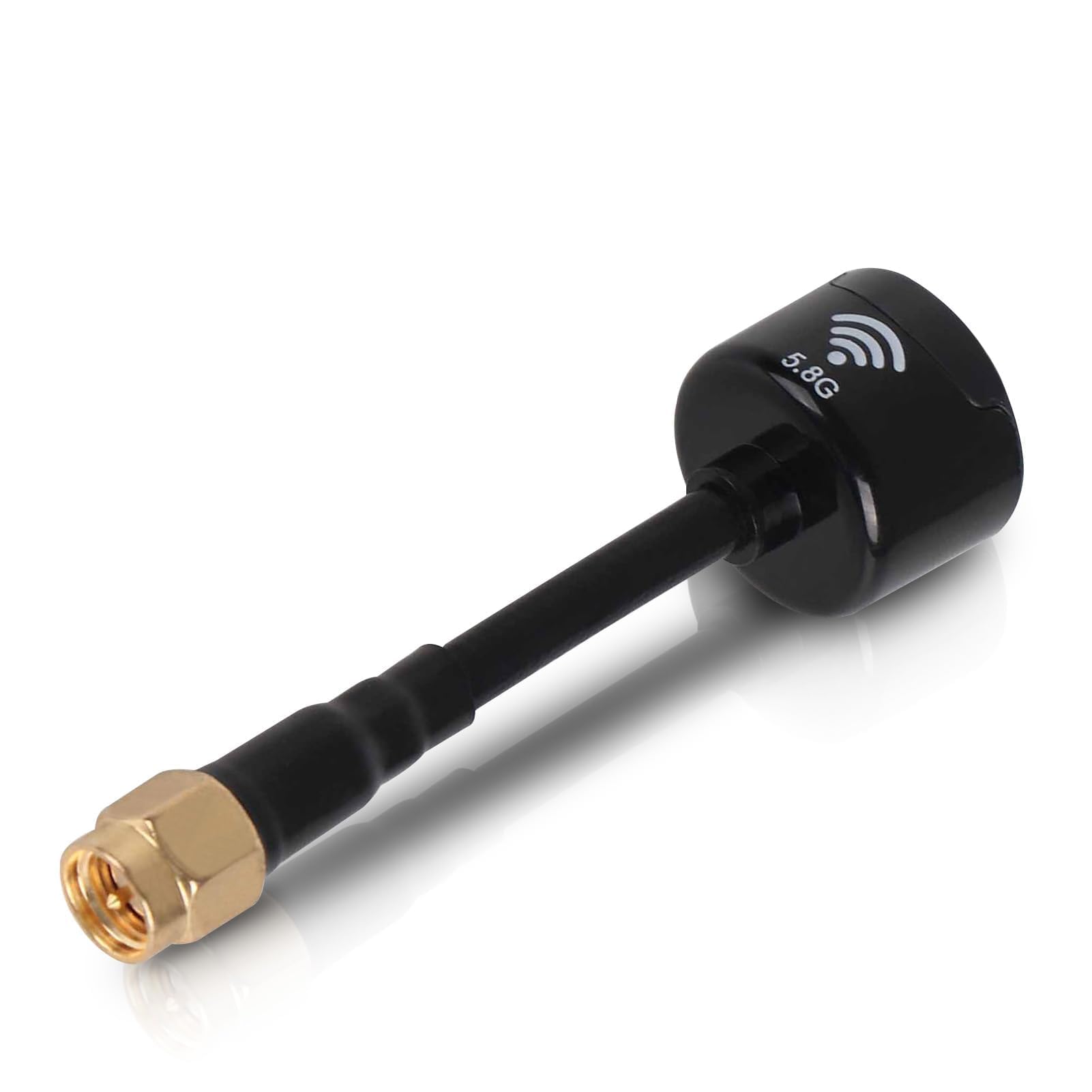 5.8Ghz 3dBi RHCP High Gain Antenna, 5.8Ghz 3dBi RHCP Directional Antenna Lollipop Mini Antennas with Improved Signal Transmission for FPV Racing Drone RC Parts (SMA Inner Needle-Black)
