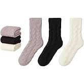 3 Pairs Fuzzy Socks for Women,Winter Warm Sleeping Sock