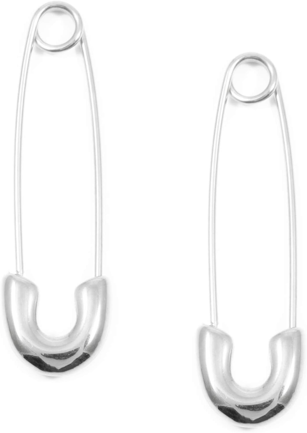 Happiness Boutique Women Safety Pin Earrings Silver | Delicate Earrings Stainless Steel Jewellery