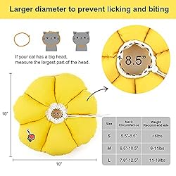 HiDREAM Cat Cone Collar,Cute Waterproof Elizabethan
