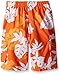 Kanu Surf Boys' Zipline Quick Dry UPF 50+ Beach Swim Trunk, Voyage Orange, 5/6