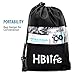 HBlife 50 ft Expandable Garden Water Hose with 8 Spray Pattern Nozzle, Hose Hanger & Storage Bag
