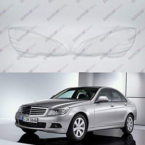 New Original Headlight Headlamp Lens Plastic Cover (PAIR) Mercedes C W204 07-11