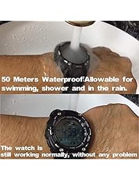 T0006   Reloj inteligente deportivo digital con Bluetooth, podómetro, cámara remota, alerta de llamada o mensaje, para iOS y Android, para hombres y niños