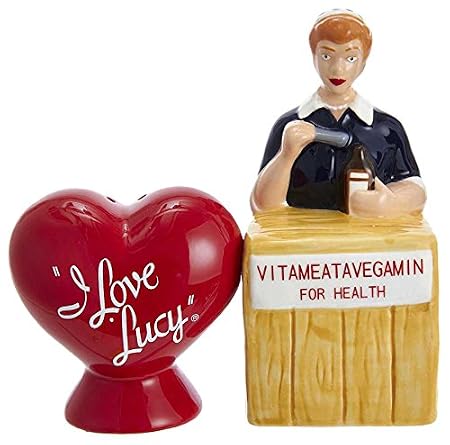 Kurt Adler I Love Lucy Ceramic Salt & Pepper 2-Piece Set