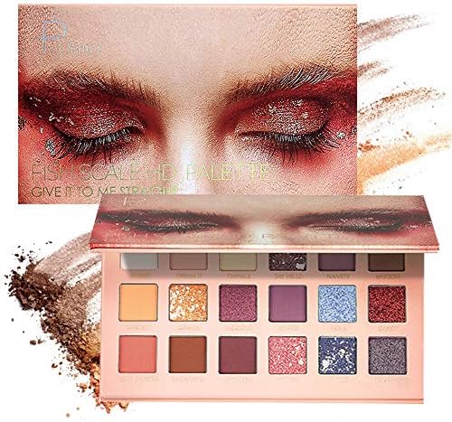 Eyeshadow Palette- 18 Colors Highly Pigmented Matte Shimmer Glitter Makeup Palette Set with Mirror- Waterproof Long-Lasting Colorful Eye Shadows Cosmetics