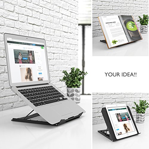 1homefurnit Adjustable Laptop Tablet Stand Notebook Riser Holder Ergonomic Portable MacBook
