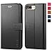 TUCCH iPhone 8 Plus Case, iPhone 7 Plus Wallet Case, Leather Wallet Phone Case [Card Slot] [Flip] [Wallet] [Stand] Carry-All Case Compatible with iPhone 8 Plus/7 Plus 5.5 Inch, Black