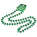 St Patrick's Day Shamrock Bead Green Necklace for Party Favor Supplies, Parades and Costume Accessories for Kids Women Man, Bulk Pack of 12                                           