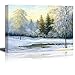 wall26 Canvas Print Wall Art Winter Forest Landscape with Frozen Lake Nature Wilderness Illustrations Modern Art Rustic Scenic Colorful Multicolor for Living Room, Bedroom, Office - 24