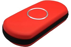 OSTENT Hard Travel Carry Cover Case Carry Bag Pouch Protector for Sony PSP 1000 2000 3000 Color Red