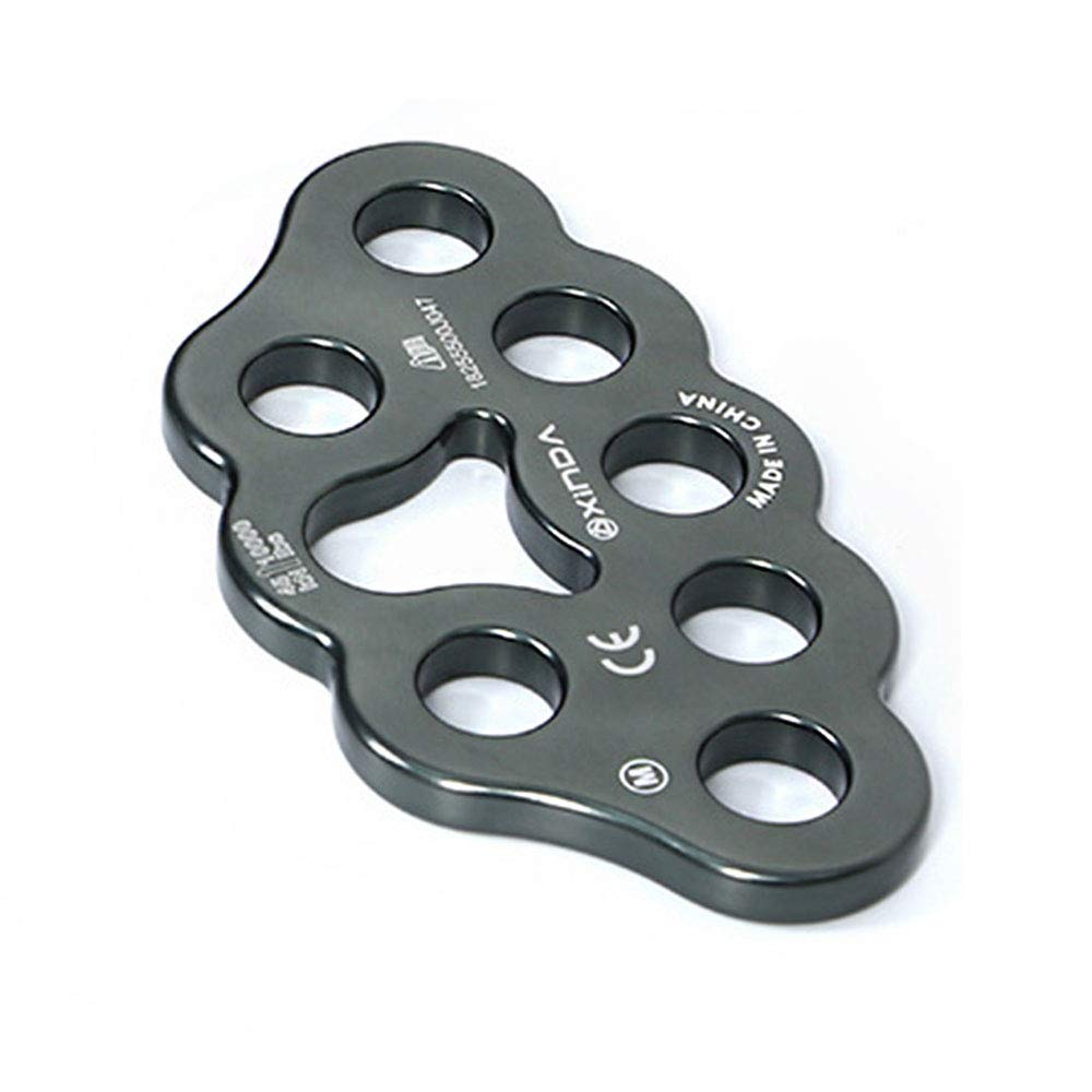 ANCLLO Rigging Plate 8 Holes Paw Descender Plate Multi Anchor Point Connector Gear for Caving Climbing Rescue
