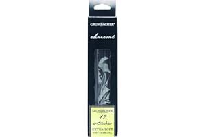 Grumbacher Vine Charcoal, Extra Soft, 12/Pk