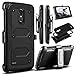 Case Compatible with LG Stylo 3/LG Stylus 3/LG Stylo 3 Plus 2017, Venoro Heavy Duty Shockproof Protection Case Cover with Swivel Belt Clip and Kickstand for LG LS777 / MP450 / M430 (Black)