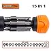 Megapro 151ELEV-CH/OR Alloy Steel Hex Elevator Multi Bit 15 in 1 Screwdriver, 1-1/4