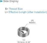 CoCud M3x0.5 3mm Wire Thread Inserts 10pc 304 Stainless Steel Helical Screw view 2