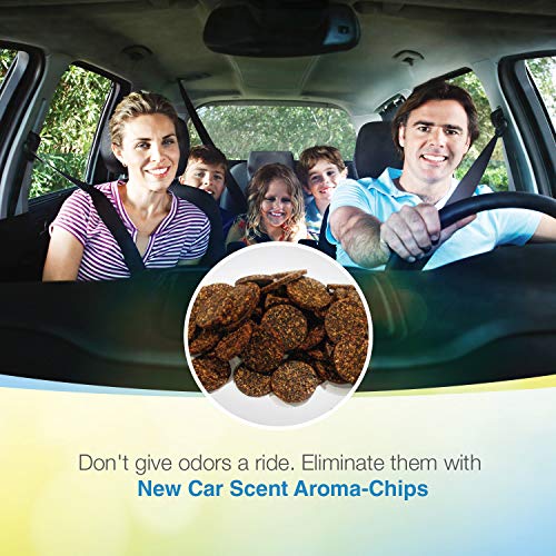 Aroma Chips New Car Smell (25 Pack) Car Air Freshener with 2 Vent Clips
