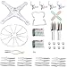 Syma Replacement,eTopxizu Original Syma X5 X5C X5C-1 Quadcopter Spare Parts Crash Pack Kit,Syma X5C Motor&Gear ,Blade with Frame ,Body Shell,X5 X5C LED lights Cover and battery,Landing Skid & Screws
