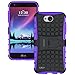 LG X Charge Case, LG Fiesta 2 LTE Phone Case, LG Fiesta LTE Case, LG X Power 2 (2017) Case, OEAGO [Shockproof] [Impact Protection] Tough Rugged Dual Layer Protective Case with Kickstand - Purple