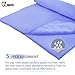 JBM Yoga Towel Sports Towel Microfiber Absorbent Non Slip Anti Bacterial Ultralight Soft for Hot Yin Bikram Hatha Yoga Exercises Gym Fitness (Blue - Simple style, 11.8” x 39.3” (30cm x 100cm))