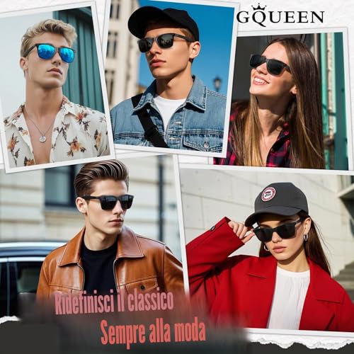 GQUEEN MO90 TR90 Classic Polarized Sunglasses for Men Women Lightweight 100% UV400 Protection for Driving Fishing