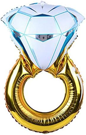 NNVMM 1Pcs Diamond Ring Foil Balloon Wedding Engagement Birthday Party Decoration