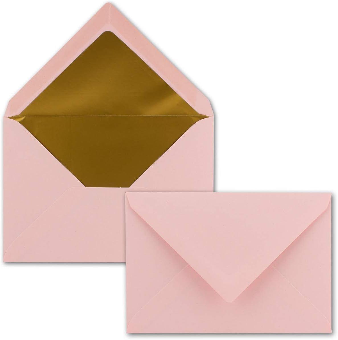 10 Briefumschläge Mit Karten Im Set - Rosa, 7 X 11 Cm