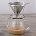 Ziselu Stainless Steel Pour Over Coffee Maker, Filter Cone and Holder, Micro Filter Coffee Dripper and Coffee Scoop