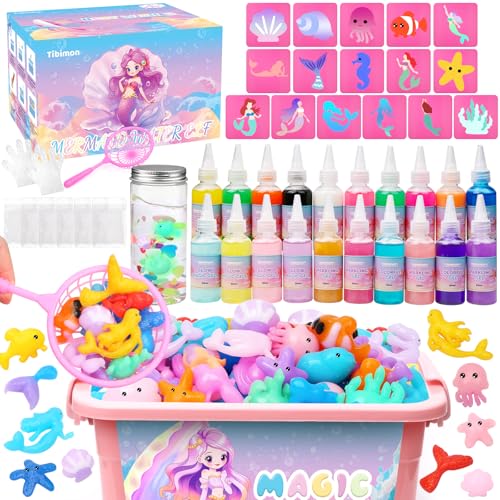 Mermaid Magic Water Elf, DIY 3D Magic Water Gel Toy, 20 Magic Gel and 16 Shapes, Magic Water Elf for Children 4 5 6+, Birthday, Christmas, Easter, Gift for Boys Girls