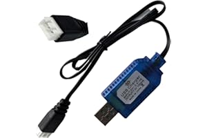 BaiWeiDun Smart Universal RC USB Charger Cable with XH-3Pin Plug Compatible RC/Car/Plane/Tank/Boat and Other Remote Control T