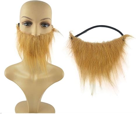 Amazon Co Jp Samoii 面白いあご髭のマスク コスチューム コスプレ 顔の髪カバー パーティー ハロウィン ゲーム ブラウン 男性 ホーム キッチン