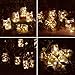 Forthcan 6 Pack Solar Mason Jar Lights, 10 Led String Fairy Firefly Lights Lids Insert for Regular Mouth Jars, Mason Jar,Patio,Lawn,Garden Decor (6, Warm White)