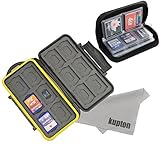 Kupton Memory Card Case Kit Water-resistance Protection Carrying Case Box 24-Slot + Pouch Zippered Storage for SD SDHC SDXC Micro SD CF Card