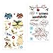 Christmas Tattoos for Kids (12Sheet 160Deigns), Konsait Christmas Themed Temporary Tattoo with Glitter Fake Stickers Face Tattoos Waterproof Xmas Party Favor Accessory Supplies Pack for Women Children