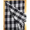 Hottime 100% Cashmere Plaid Scarf for Women Men - Super Soft Pashmina Grid Scarves Gift for Christmas Birthday